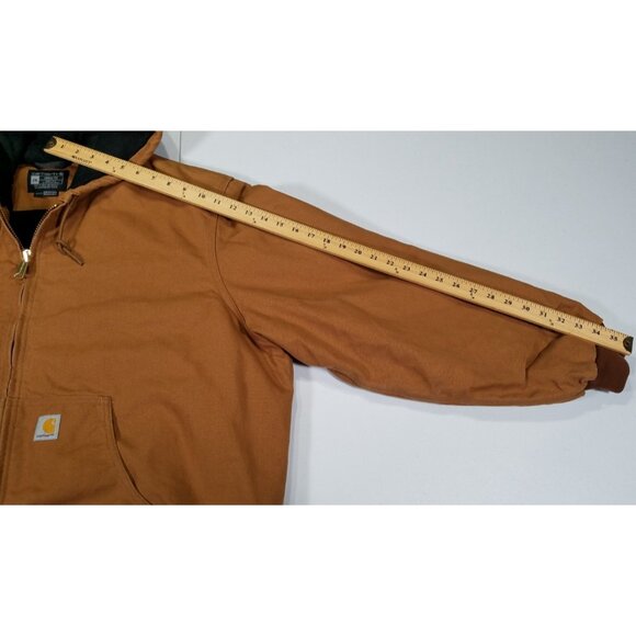 Carhartt J140 BRN Full Zip Quilt Lined Canvas Outdoor Work Coat Jacket Men's 2XL - Picture 5 of 16